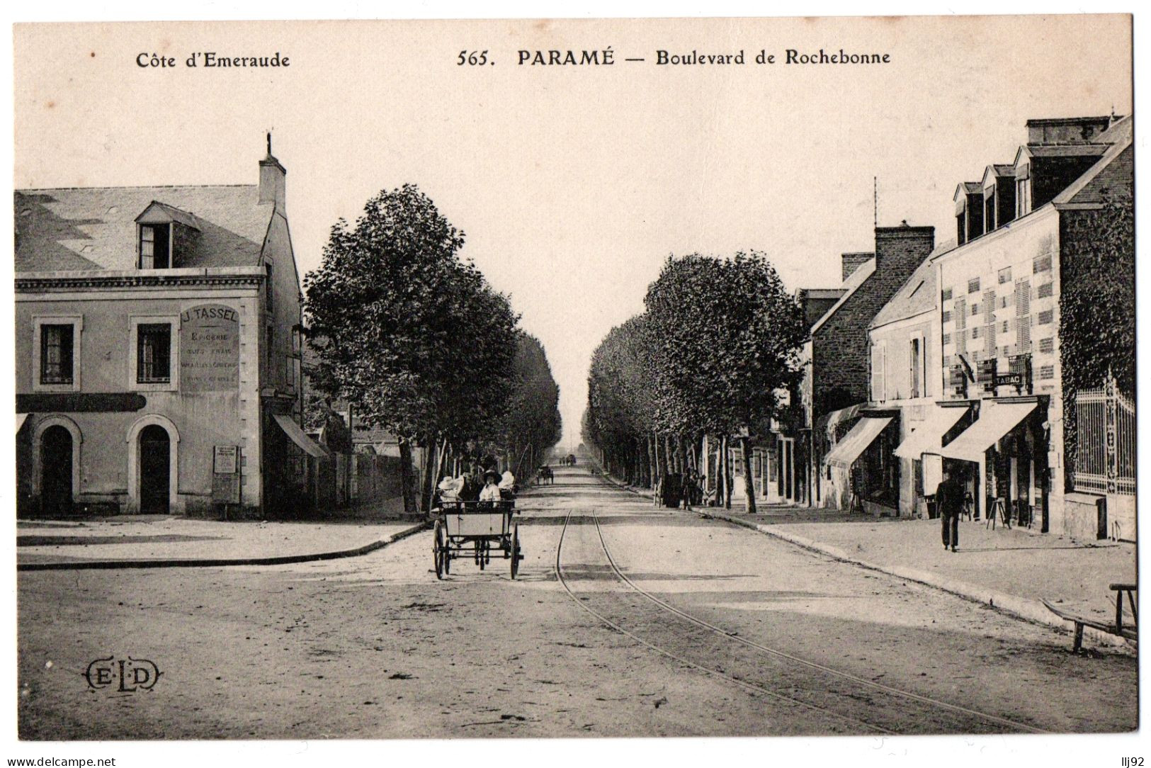 CPA 35 - PARAME (Ille Et Vilaine) - 565. Boulevard De Rochebonne. ELD (attelage) - Parame