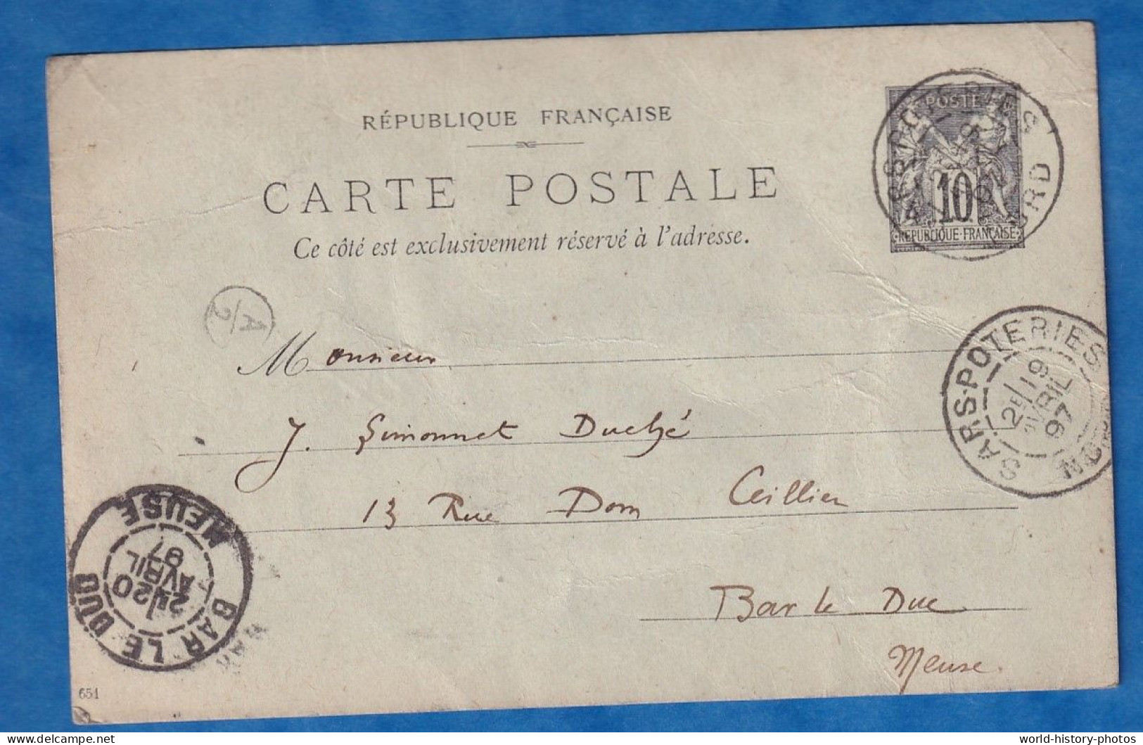 CPA Précurseur De 1897 - BEUGNIES - Maison JOUNIAUX GROSFILS Mercerie - Cachet De SARS POTERIES - Autres & Non Classés