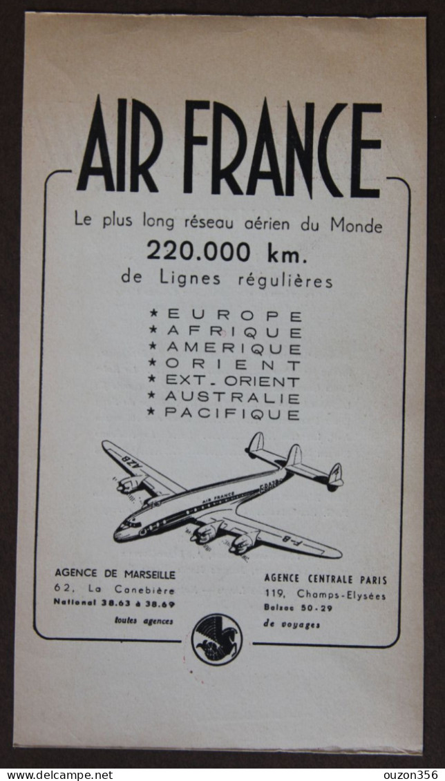 Publicité : AIR-FRANCE, 1951 - Publicités