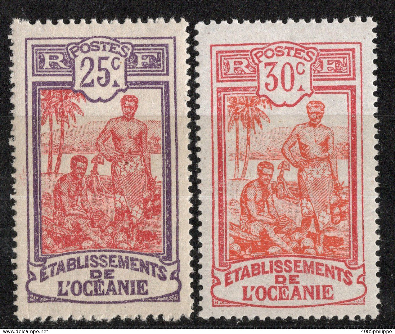 OCEANIE  Timbres-Poste N°51* & 52* Neufs Charnières TB Cote : 5.00€ - Unused Stamps