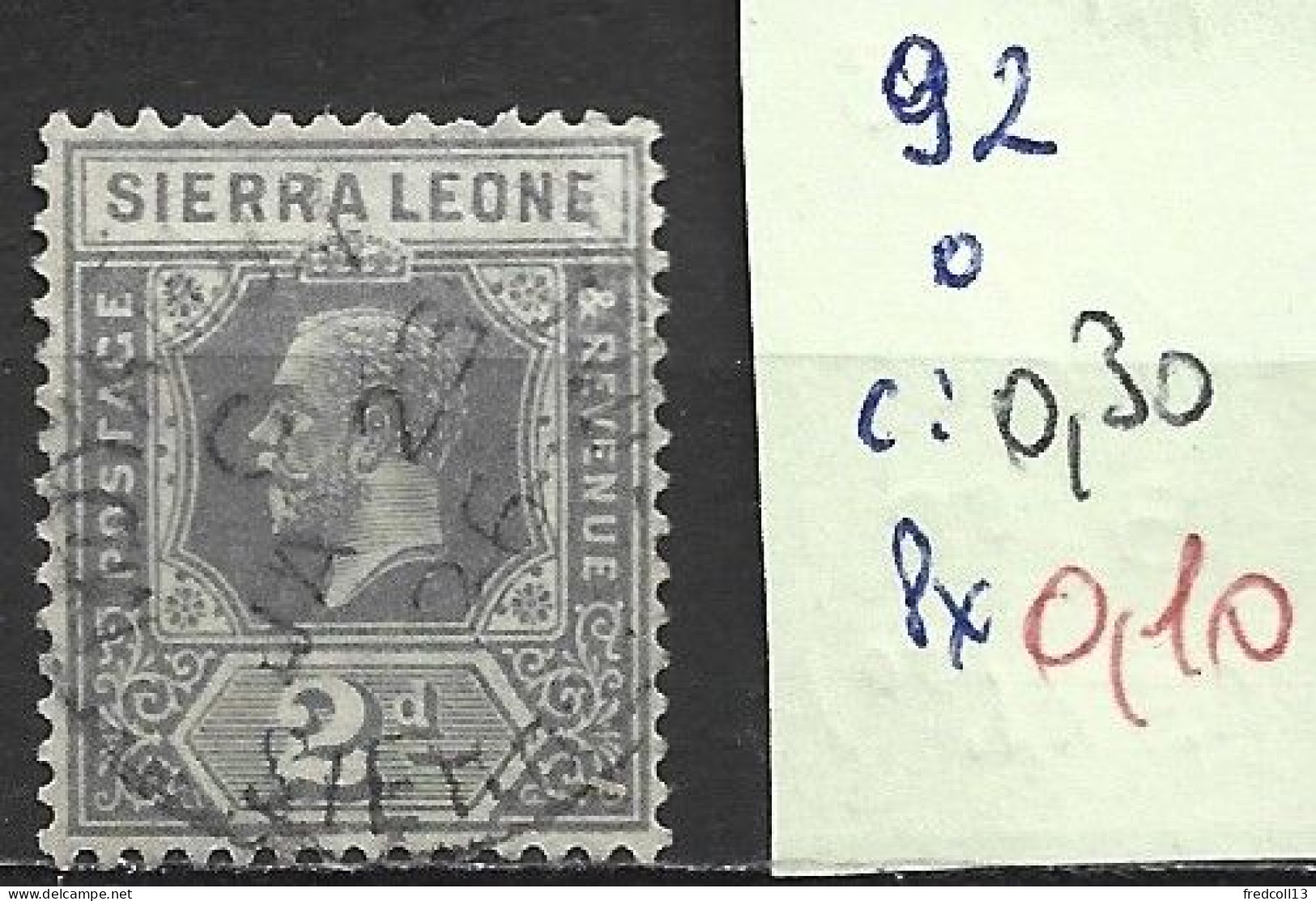 SIERRA LEONE 92 Oblitéré Côte 0.30 € - Sierra Leone (...-1960)