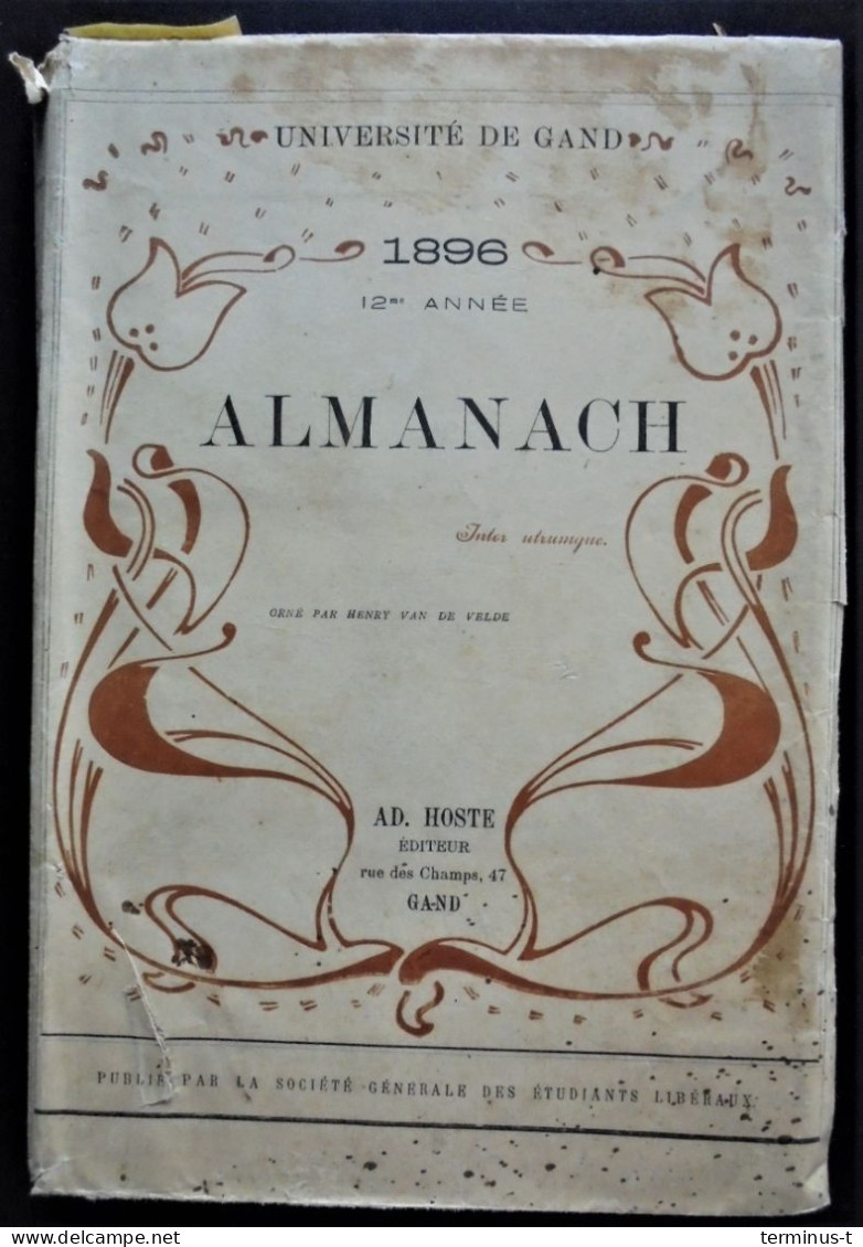 UNIVERSITE DE GAND. Almanach 1896, 12me Année. - 1801-1900