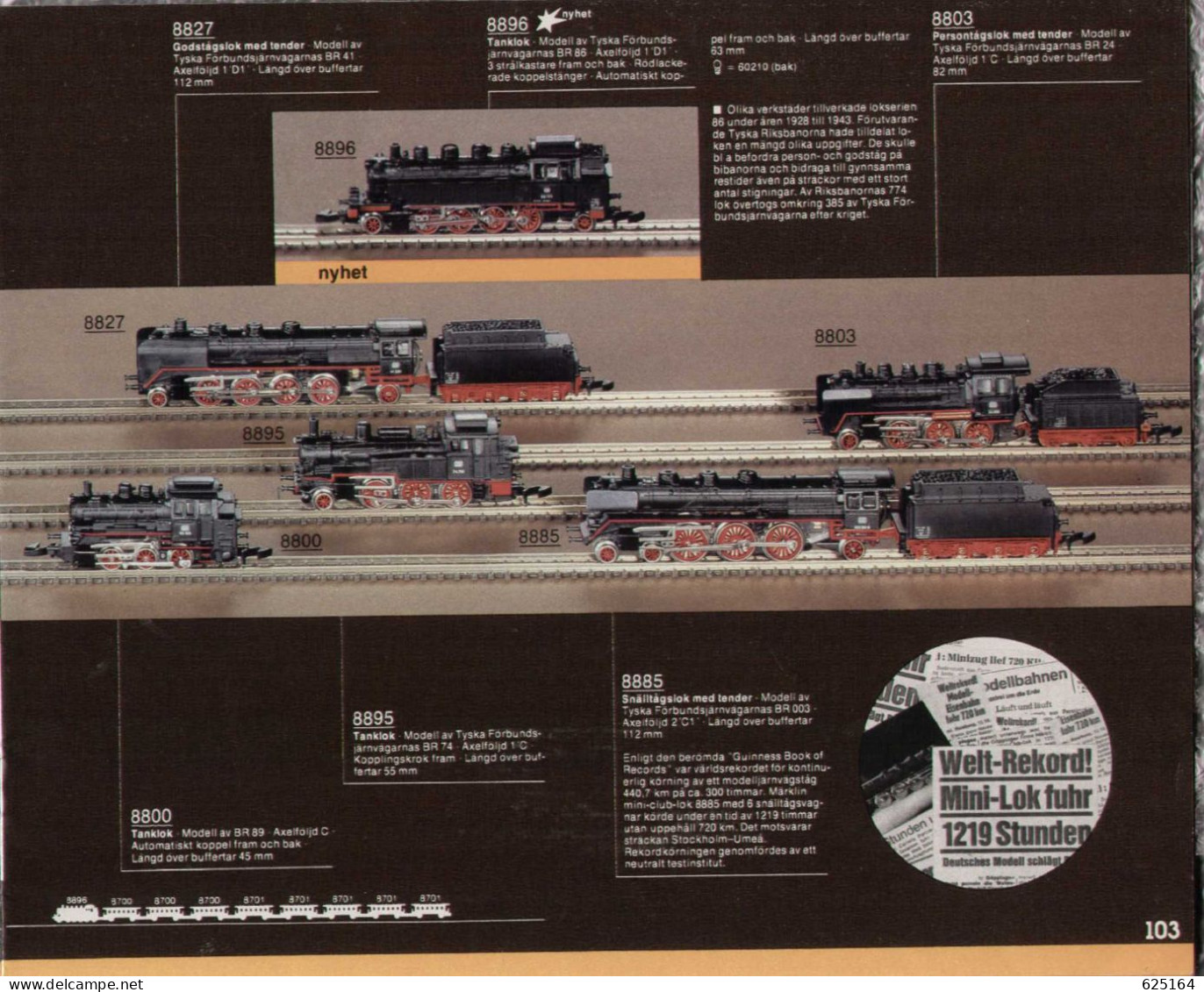 Catalogue Märklin 1980 Järnväg Mini-club Z 1/220 - Minsta Elektriska Modell - En Suédois - Unclassified