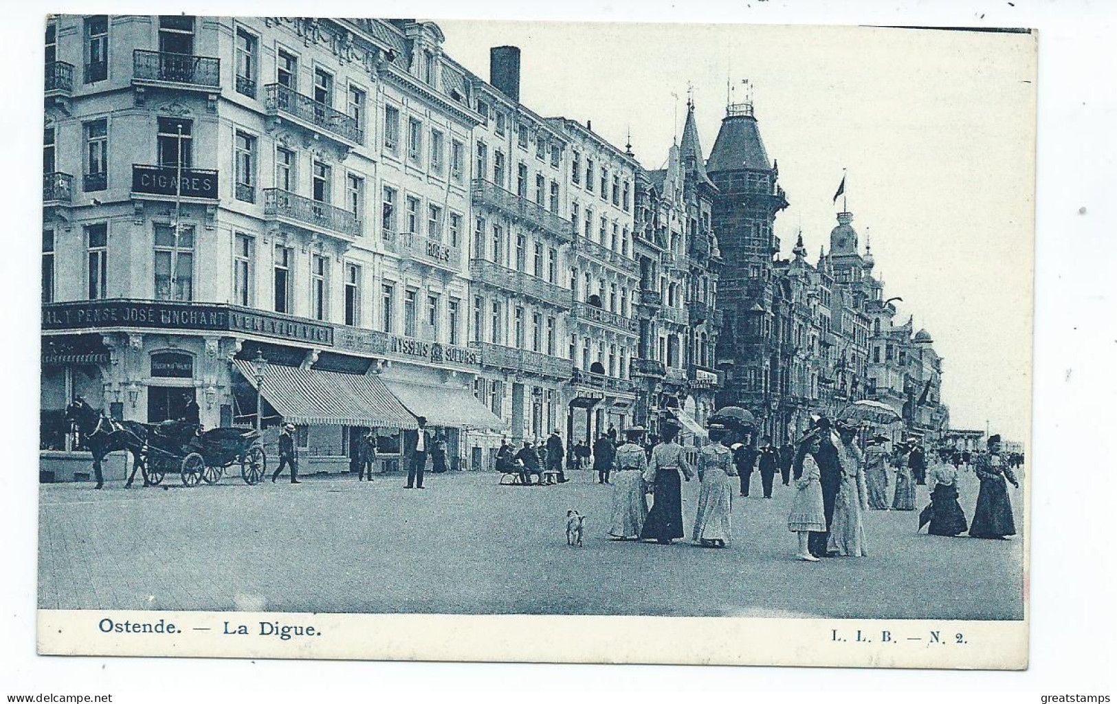 Postcard Belgium Oostende  La Digue  Unused - Oostende