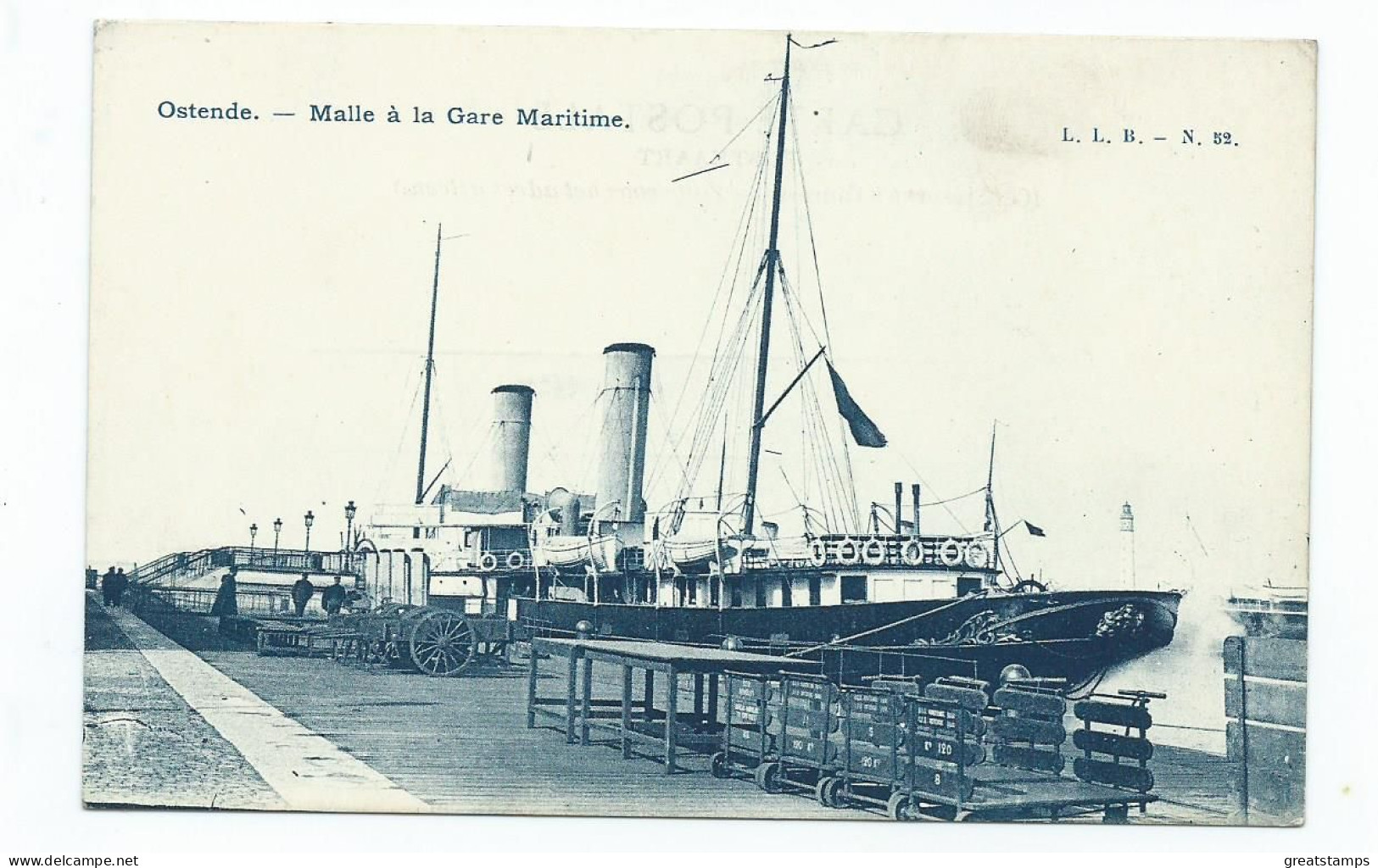 Postcard Belgium Oostende  Maritime Malle A La Gare Maritime Ships  Steamer  Unused - Oostende