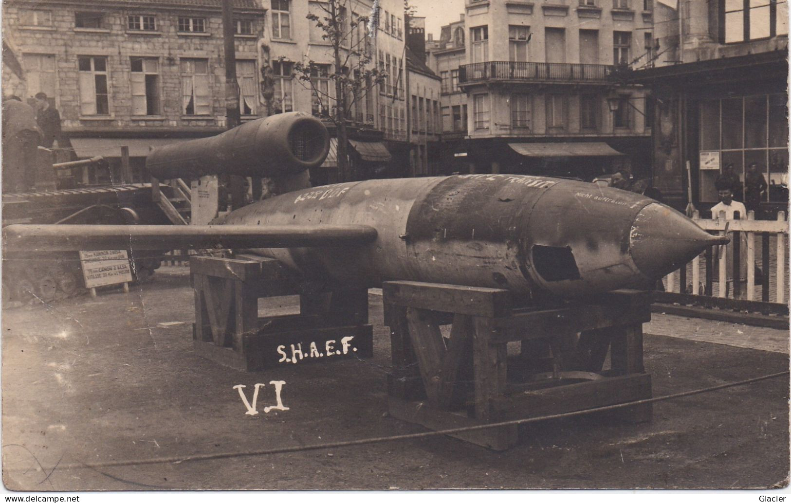 V1 S.H.A.E.F. - Vliegende Bom - Raket - Anvers 1945 - Carte Photo Tentoonstelling In De Grand Bazar Te Antwerpen - Guerre 1939-45