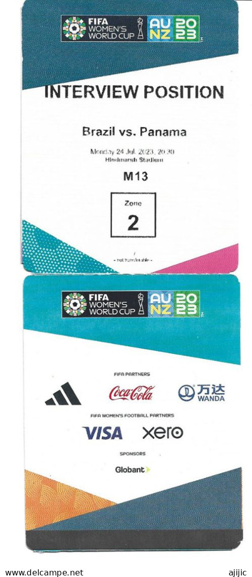 FIFA WOMEN'S WORLD CUP. AUSTRALIA / NZ 2023. TV INTERVIEW POSITION. BRAZIL V PANAMA - Autres & Non Classés
