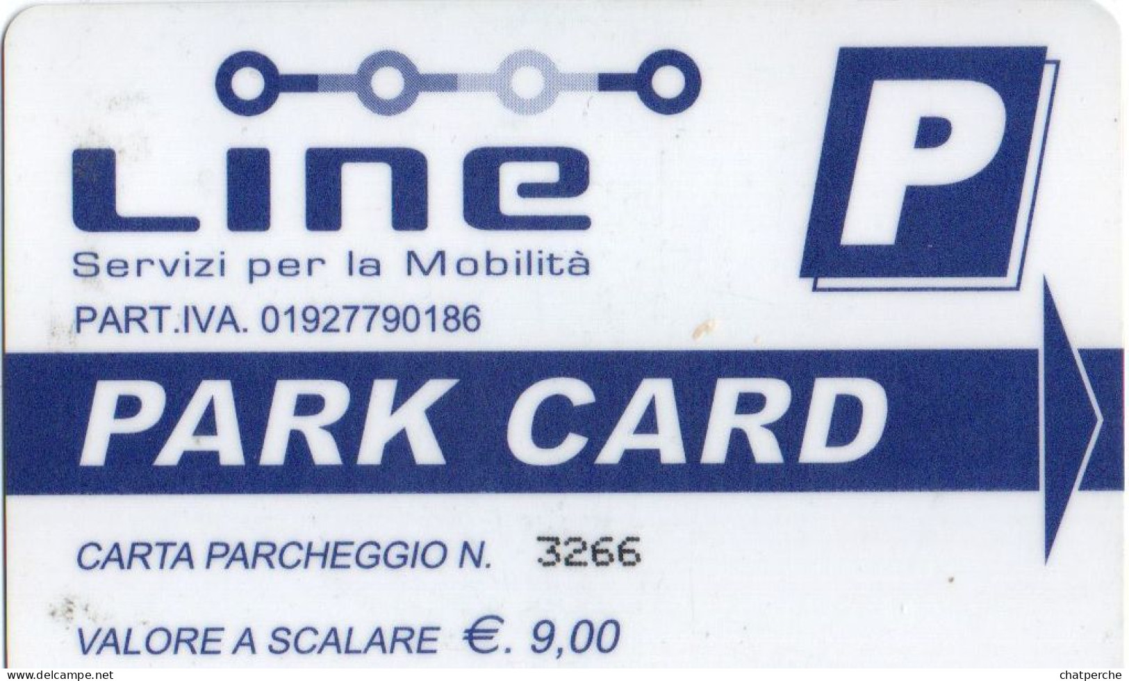 CARTE STATIONNEMENT BANDE MAGNETIQUE PARKING LINE PARK CARD...  ITALIE - Autres & Non Classés