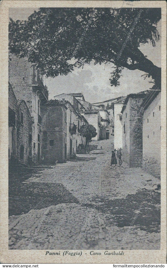 Cs104 Cartolina Panni Corso Garibaldi Provincia Di Foggia 1938 Puglia - Foggia