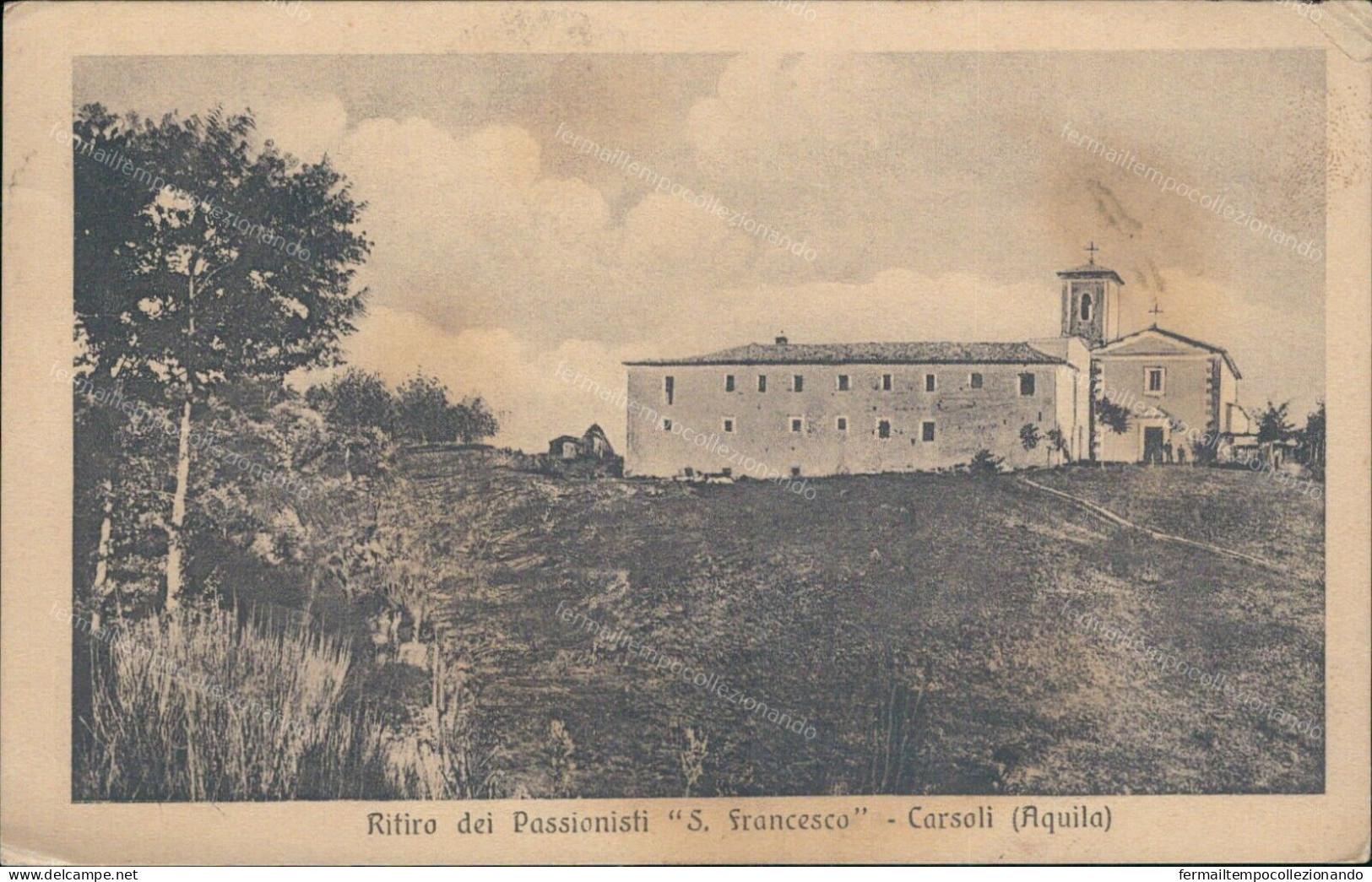 Cs164 Cartolina Carsoli Ritiro Dei Padri Passionisti Provincia Di L'aquila - L'Aquila