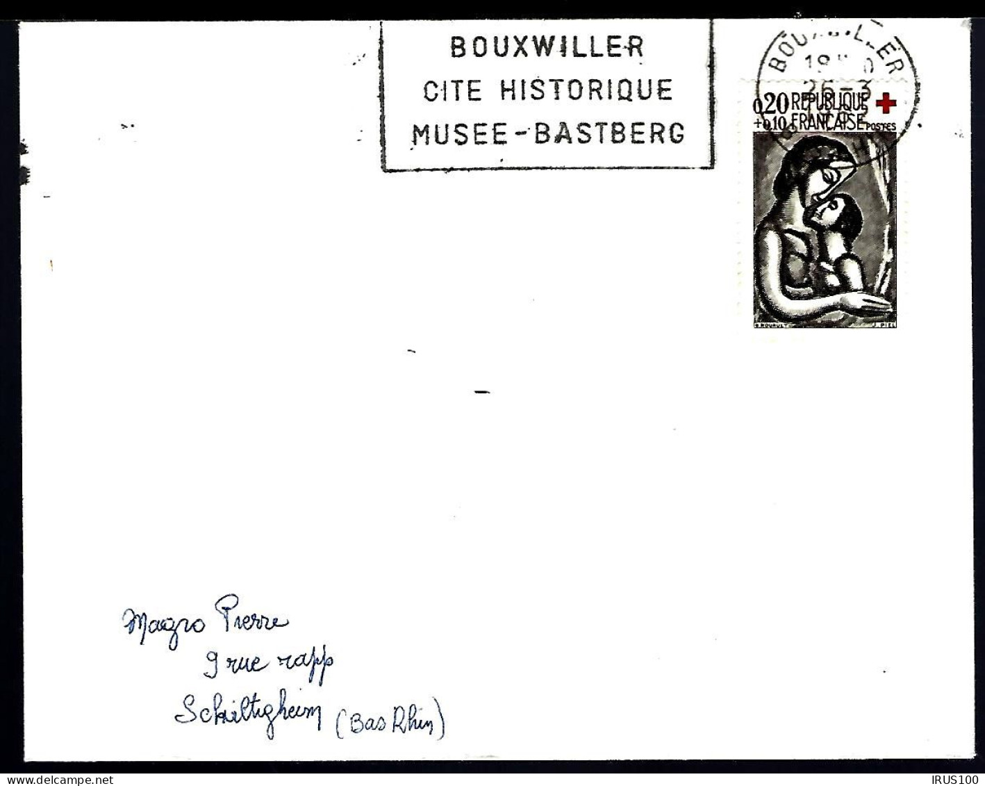 LETTRE DE BOUXWILLER - THÈME CROIX-ROUGE - 1962 - Brieven En Documenten