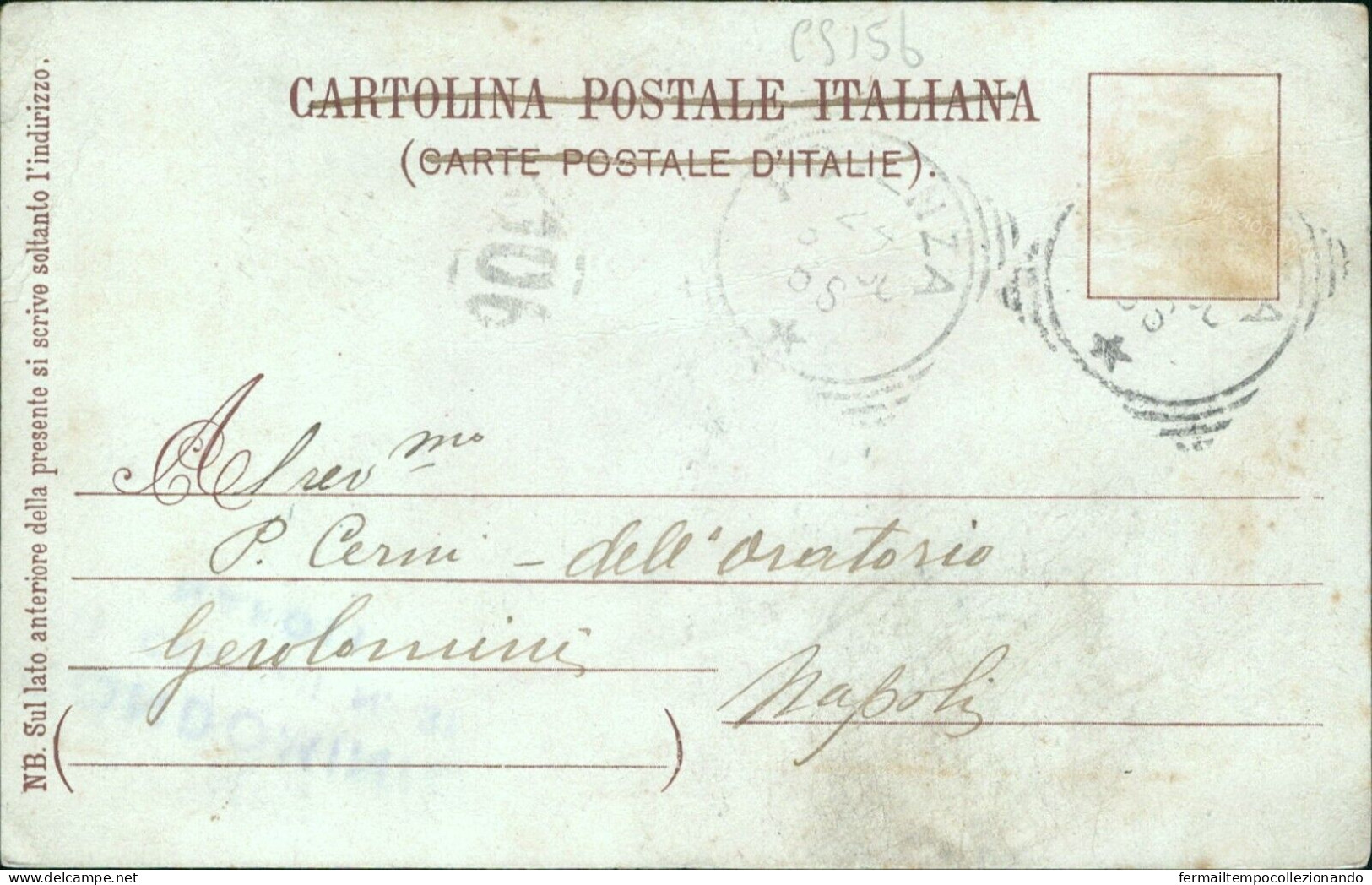 Cs156 Cartolina Ricordo Di Potenza Citta'1900 Basilicata - Potenza