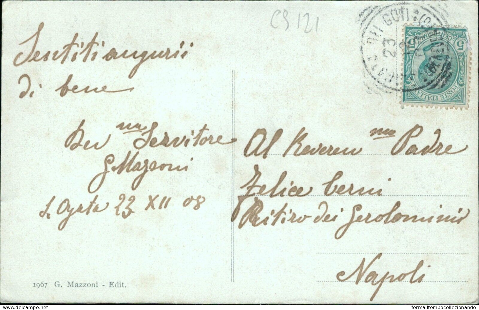 Cs121 Cartolina S.agata De Goti Viale Provincia Di Benevento 1908 Bella! - Benevento