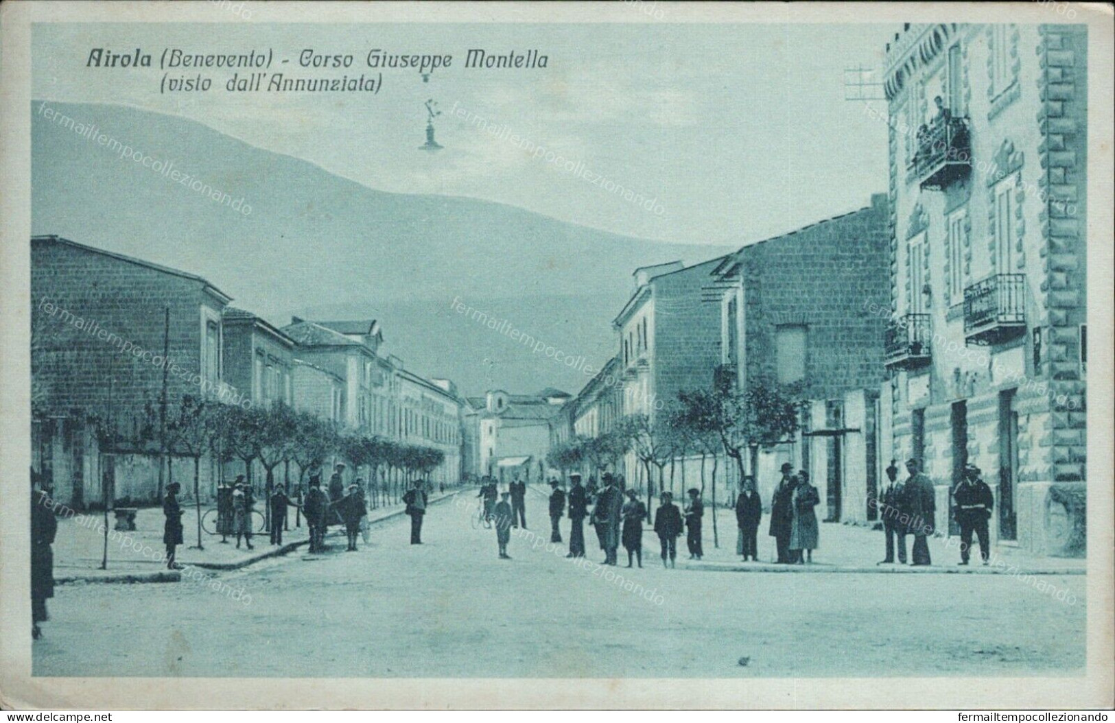 Cs123 Cartolina Airola Corso Giuseppe Montella Benevento Bella! 1935 - Benevento