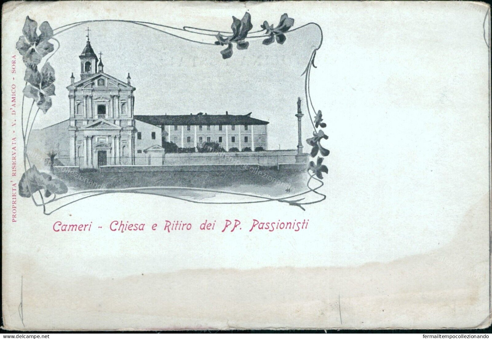 Cs155 Cartolina Cameri Chiesa E Ritiro Dei Padri Passionisti Novara Inizio 900 - Novara