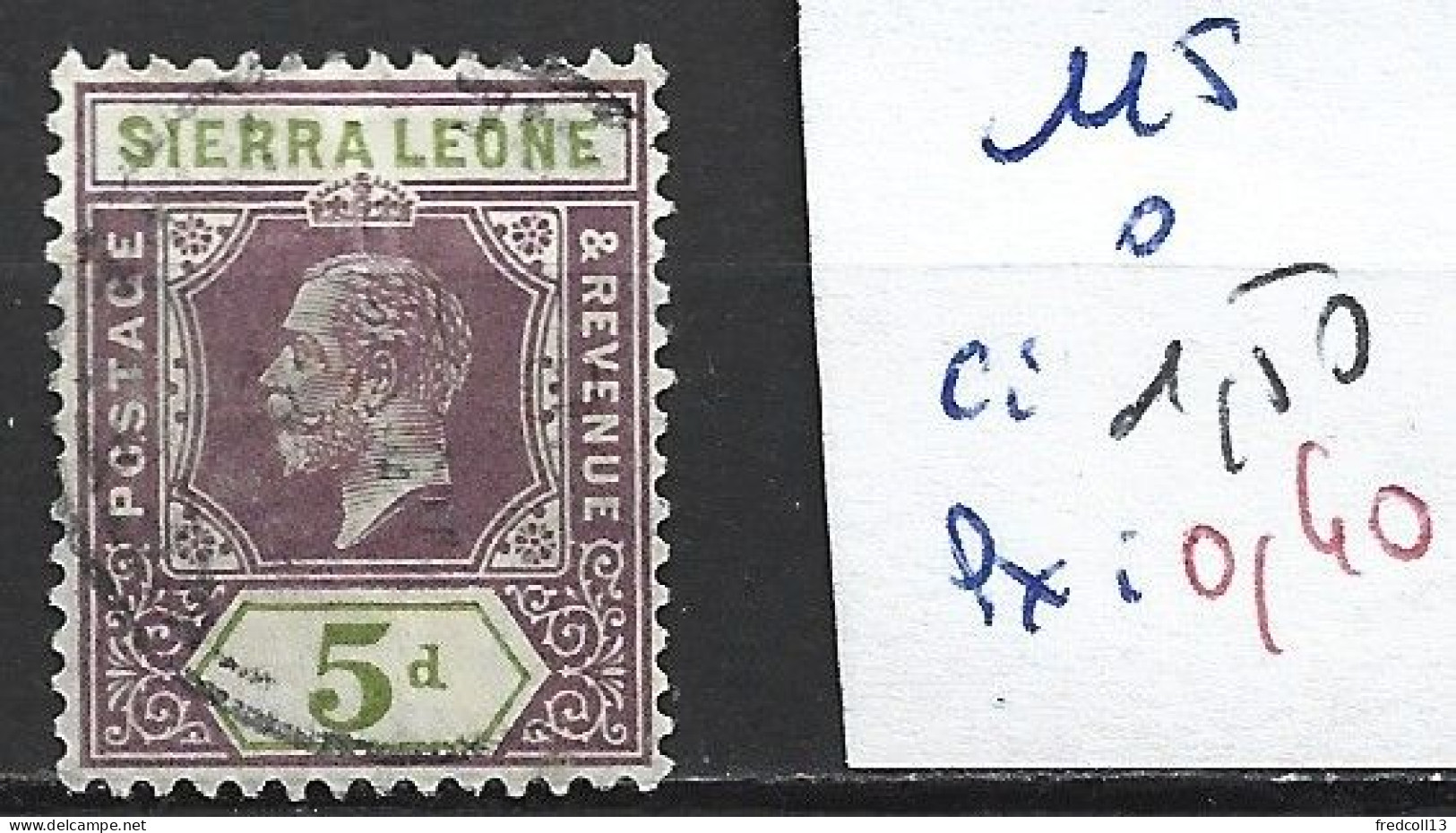 SIERRA LEONE 115 Oblitéré Côte 1.50 € - Sierra Leone (...-1960)