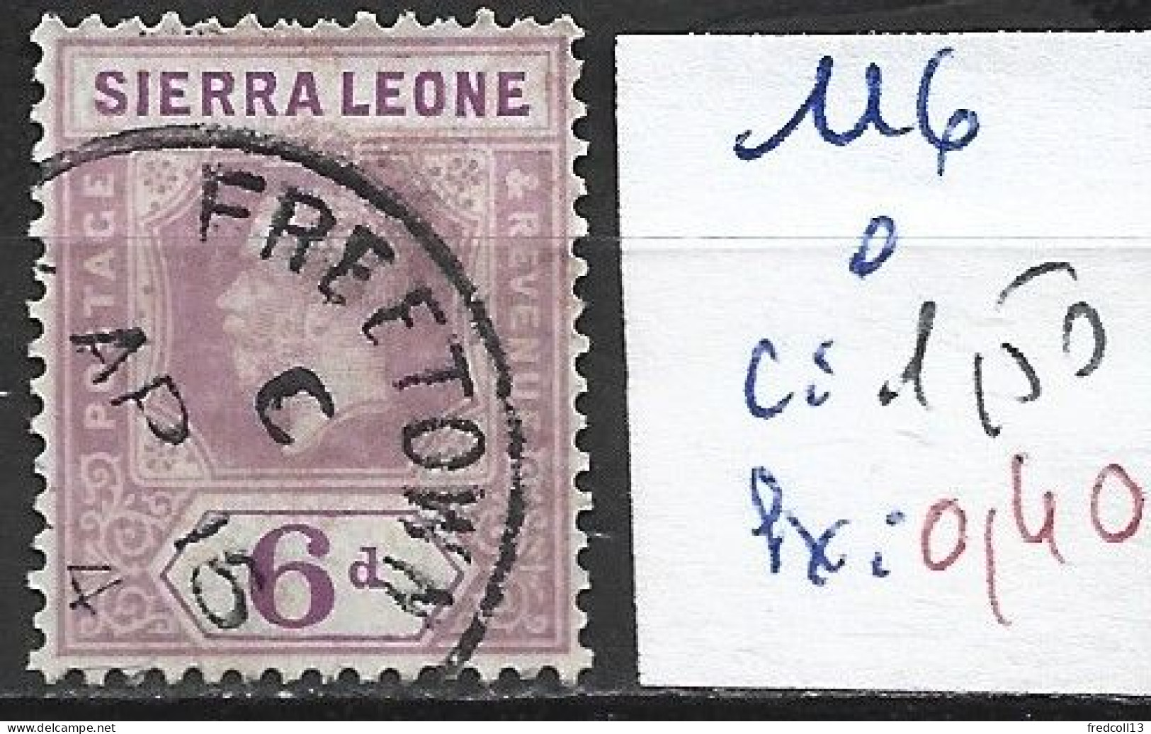 SIERRA LEONE 116 Oblitéré Côte 1.50 € - Sierra Leone (...-1960)