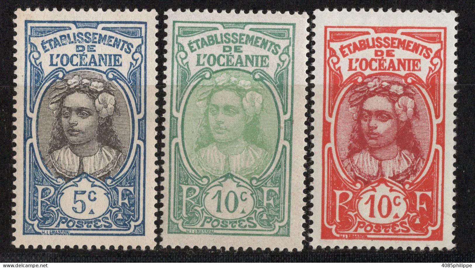 OCEANIE  Timbres-Poste N°47* à 49* Neufs Charnières TB Cote : 3€50 - Unused Stamps