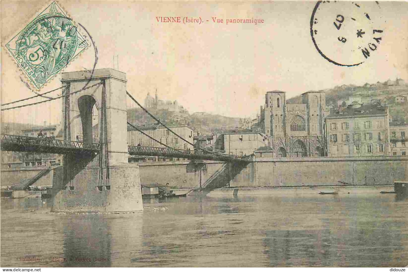 38 - Vienne - Vue Panoramique - CPA - Oblitération Ronde De 1907 - Voir Scans Recto-Verso - Vienne