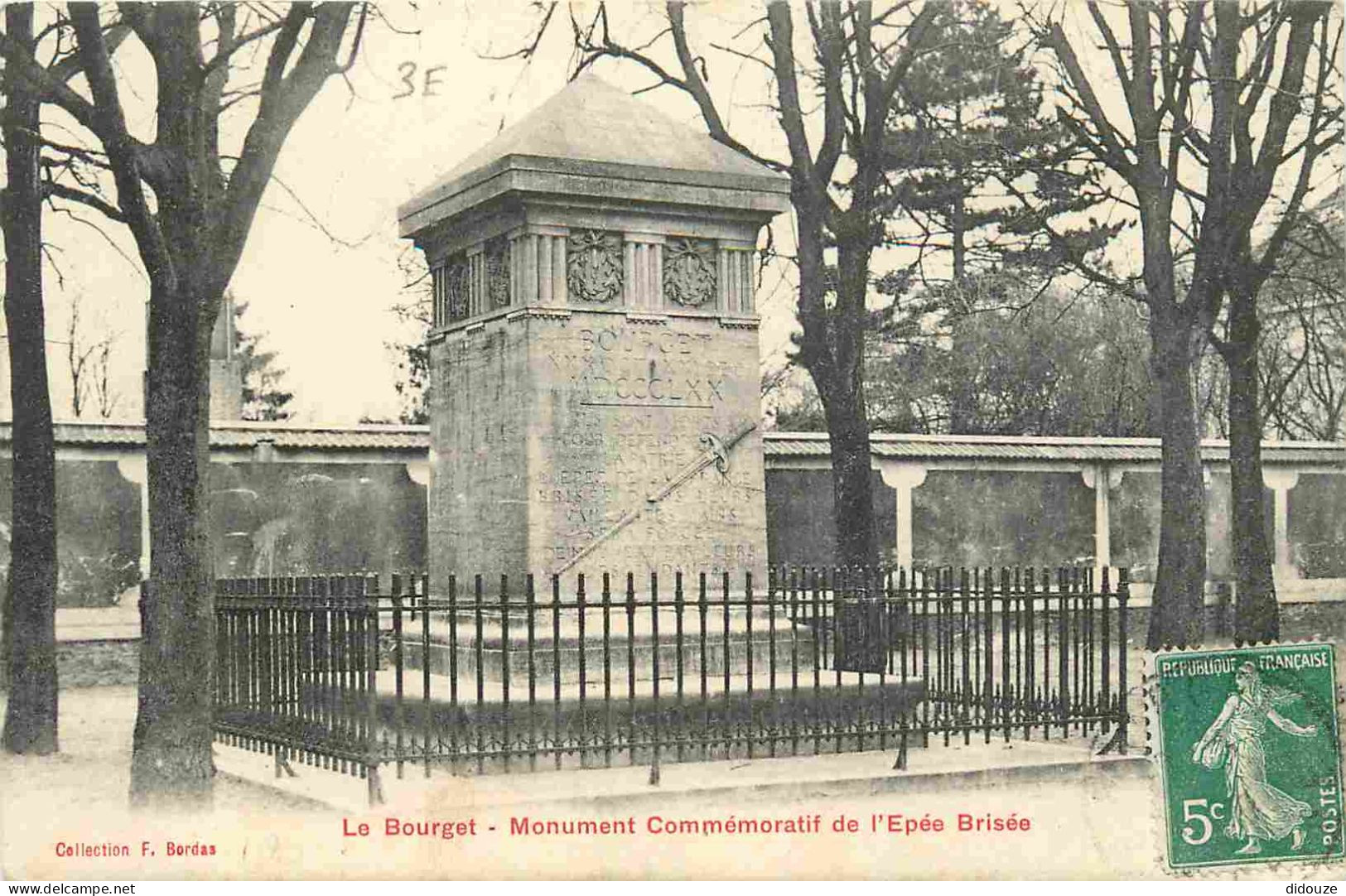 93 - Le Bourget - Monument Commémoratif De L'Epée Brisée - CPA - Voir Scans Recto-Verso - Le Bourget