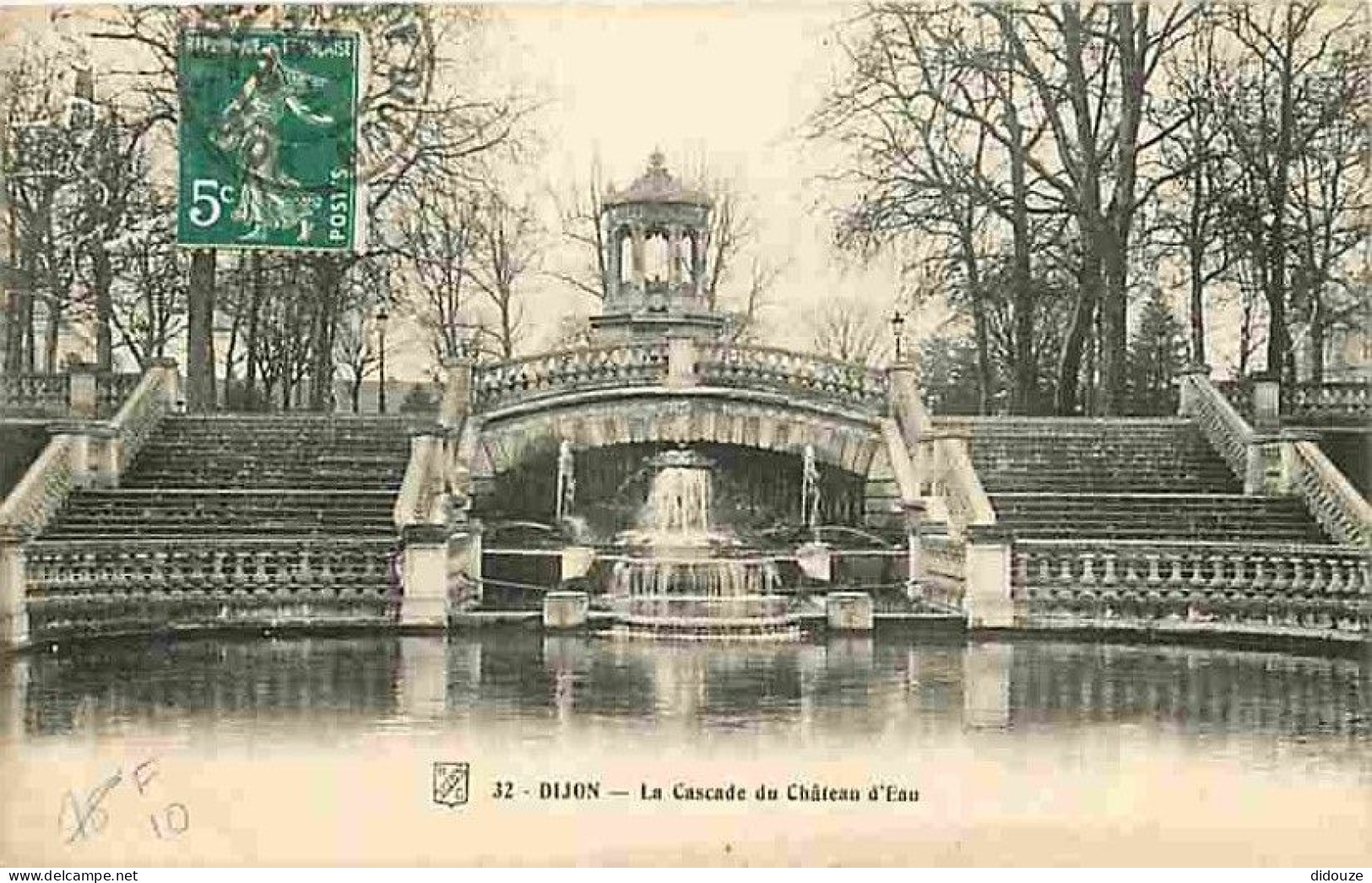 21 - Dijon - La Cascade Du Château D'Eau - Oblitération Ronde De 1909 - CPA - Voir Scans Recto-Verso - Dijon