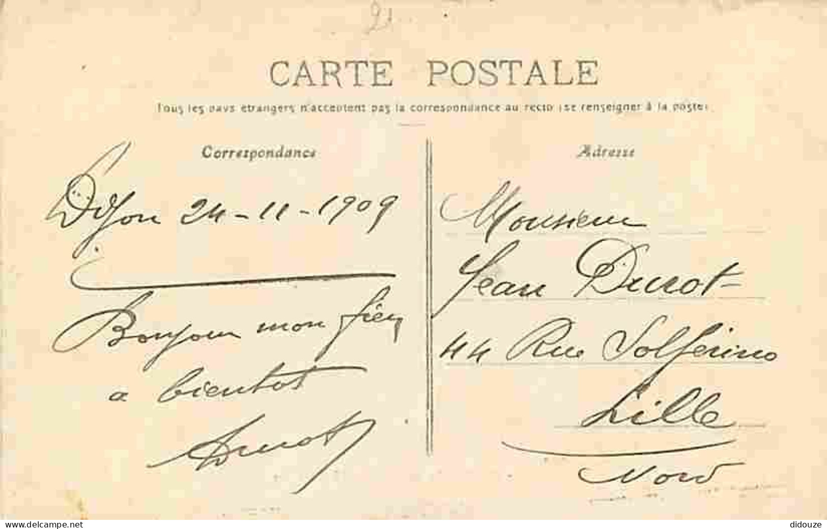 21 - Dijon - La Cascade Du Château D'Eau - Oblitération Ronde De 1909 - CPA - Voir Scans Recto-Verso - Dijon