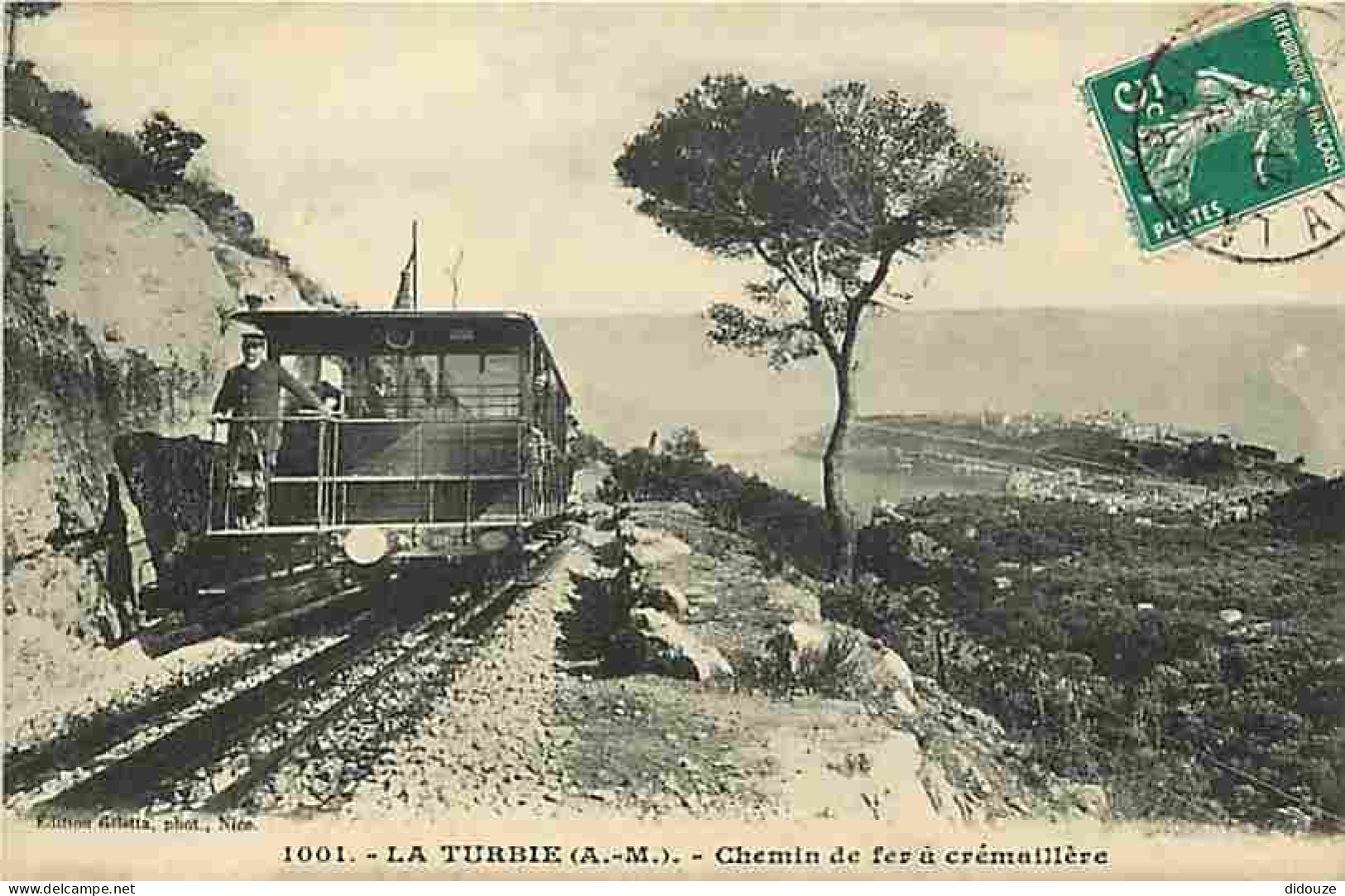 06 - La Turbie - Chemin De Fer à Crémaillère - Animée - Train - CPA - Voir Scans Recto-Verso - La Turbie