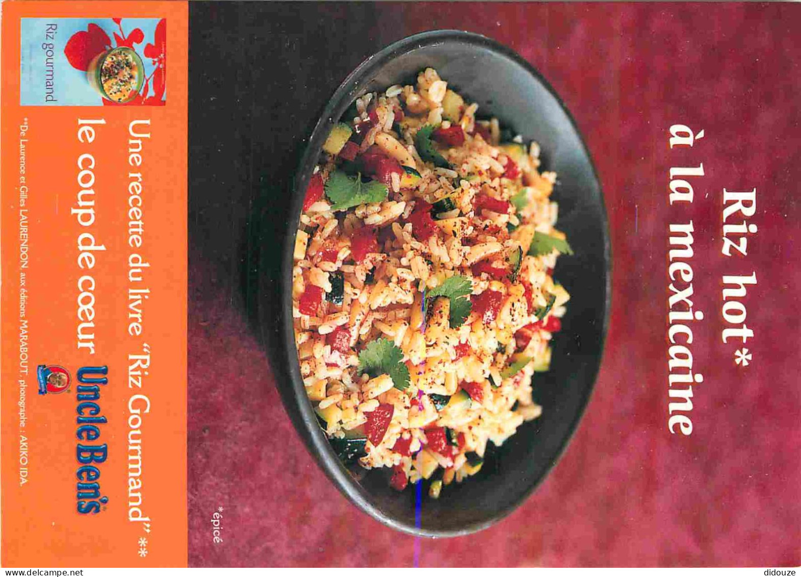 Recettes De Cuisine - Riz Hot à La Mexicaine - Carte Publicitaire Uncle Ben's - Gastronomie - CPM - Carte Neuve - Voir S - Recettes (cuisine)