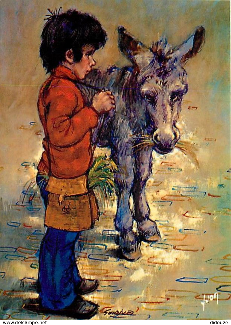 Enfants - Illustration - Dessin De Antonio Gonzales - Les Gamins - Anes- CPM - Voir Scans Recto-Verso - Dibujos De Niños