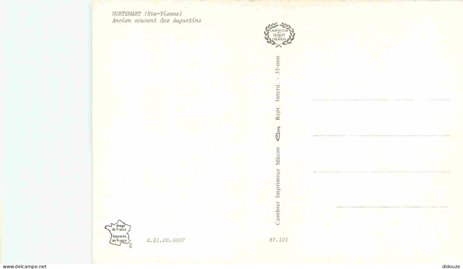 87 - Mortemart - Ancien Couvent Des Augustins - CPM - Carte Neuve - Voir Scans Recto-Verso - Autres & Non Classés