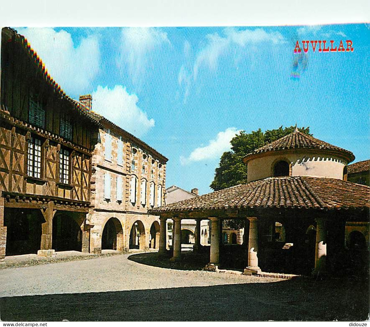 82 - Auvillar - La Halle Du 19 Siècle Et Vieille Maison à Colombage - CPM - Voir Scans Recto-Verso - Auvillar