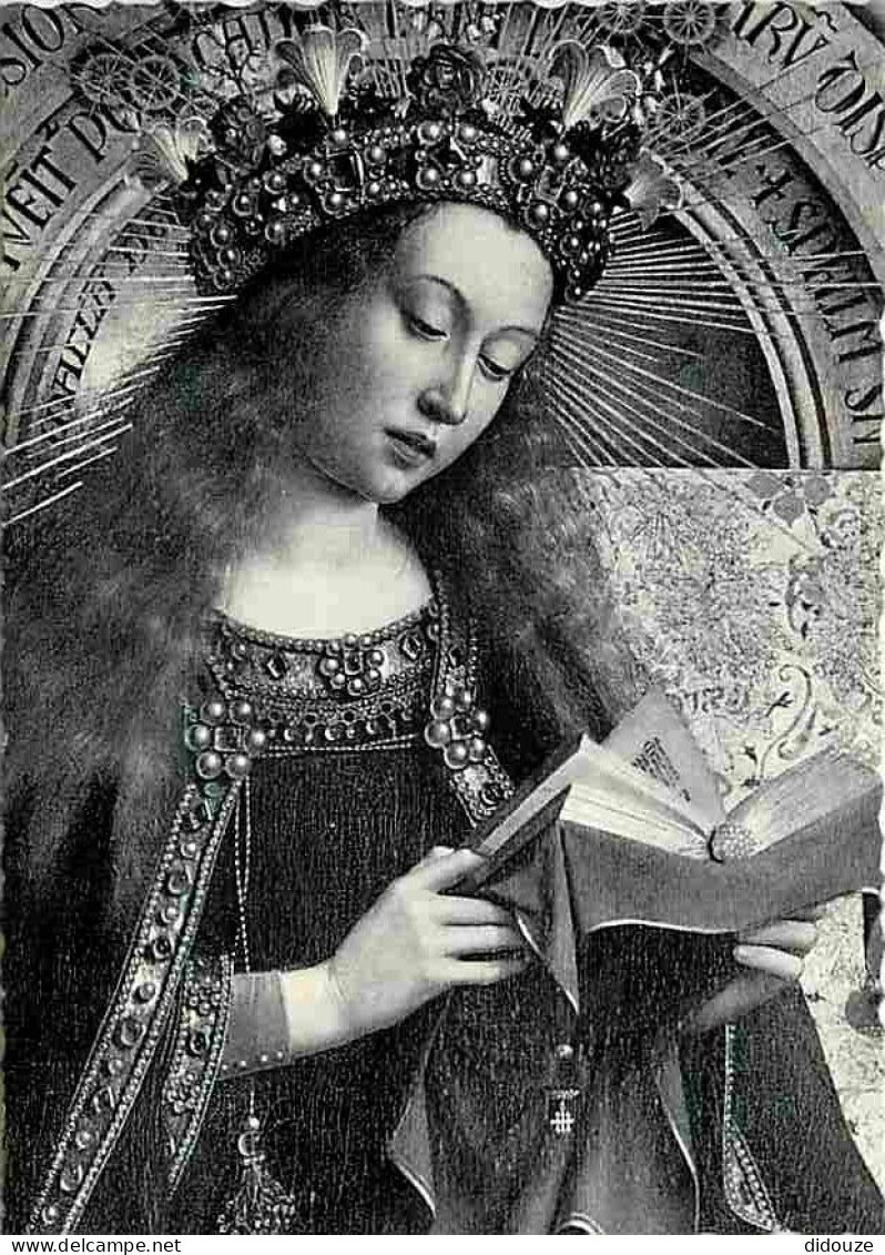Art - Peinture Religieuse - Van Eyck - La Sainte Vierge - L'Agneau Mystique - Gand - St Bavon - CPM - Voir Scans Recto-V - Tableaux, Vitraux Et Statues