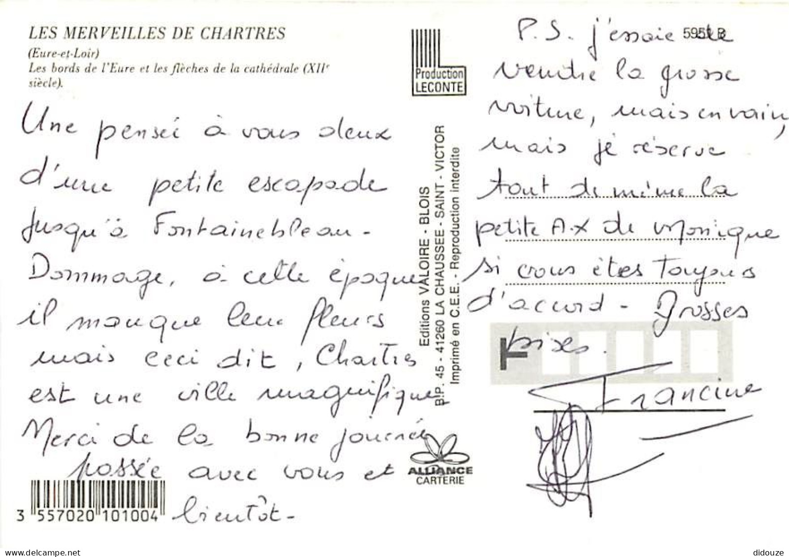 28 - Chartres - Les Bords De L'Eure Et Les Flèches De La Cathédrale - CPM - Voir Scans Recto-Verso - Chartres