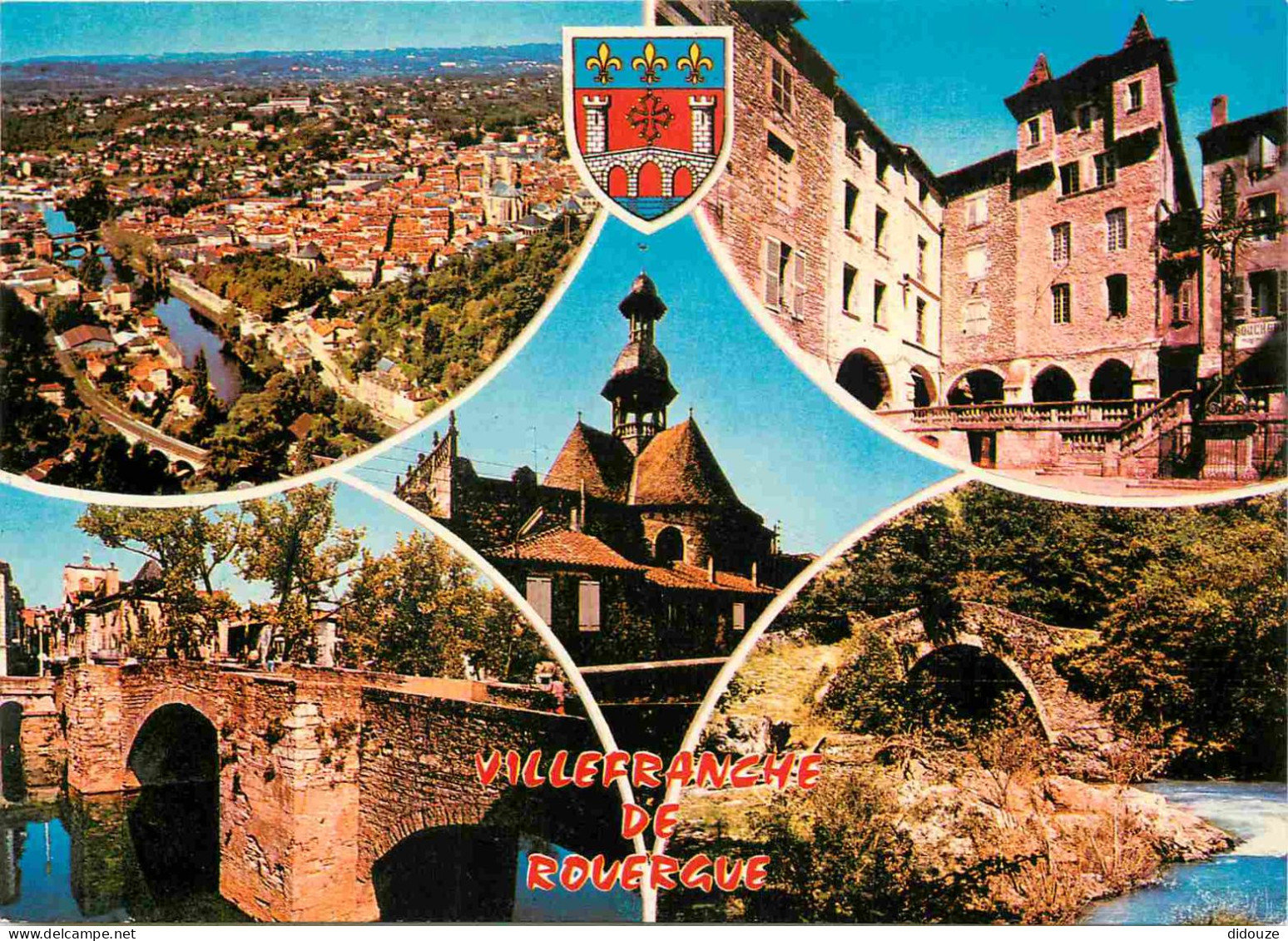 12 - Villefranche De Rouergue - Multivues - Blasons - CPM - Voir Scans Recto-Verso - Villefranche De Rouergue