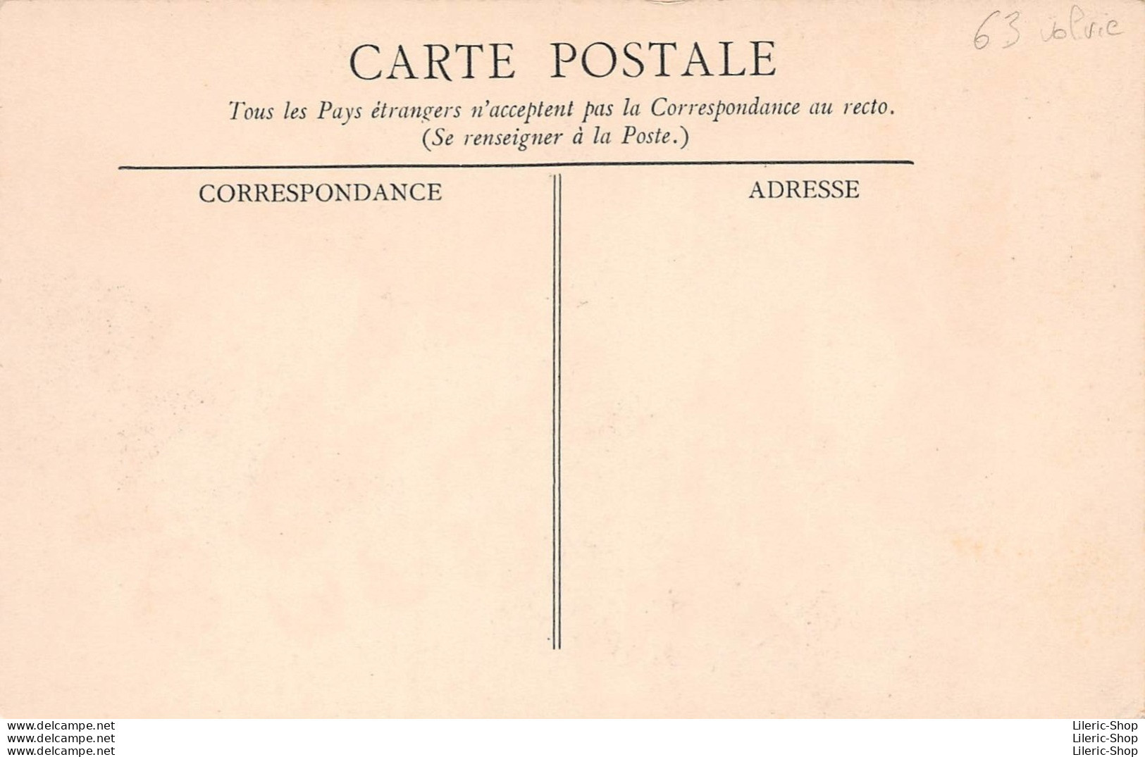 ►VOLVIC◄03►◄CPA►CHÂTEAU MÉDIÉVAL DE TOURNOEL◄±1910►►ÉDIT. VDC No 1688 - Volvic