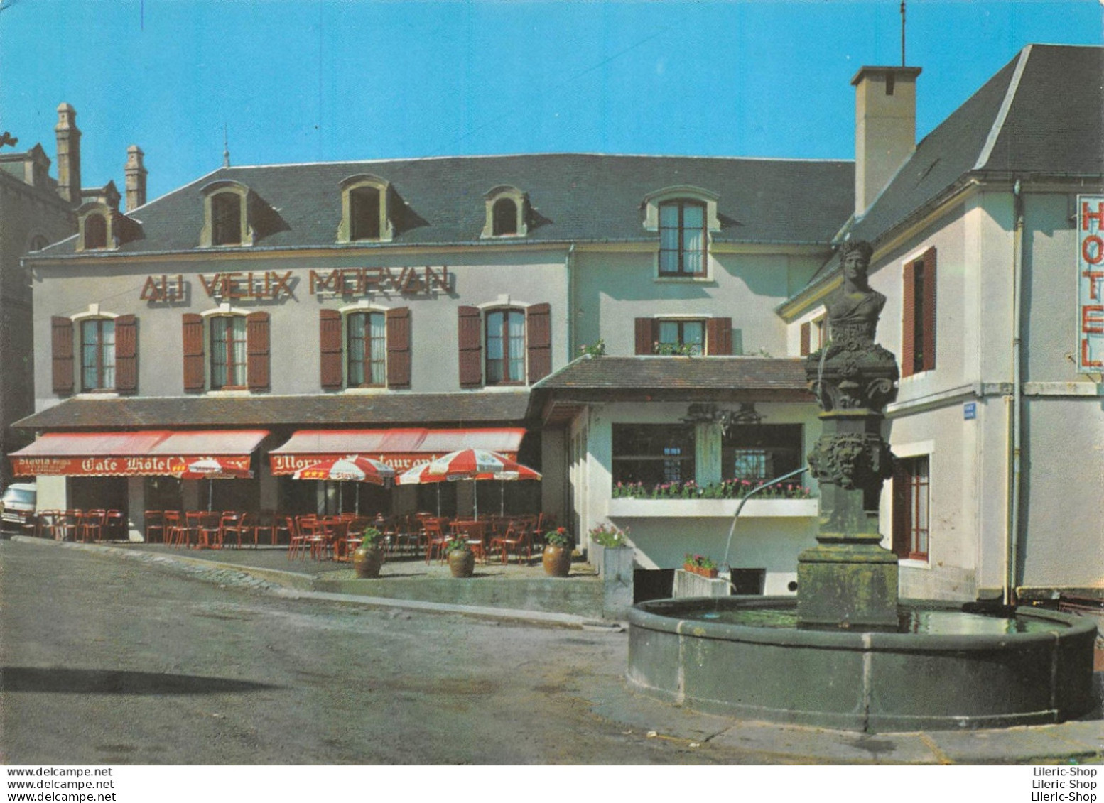 ►CHATEAU-CHINON◄58►2 CPM◄±1970►AU VIEUX MORVAN►HOTEL-RESTAURANT◄CHEVRIER-MENUEL - PROPRIÉTAIRES►ÉDIT. NIVERNAISES - Chateau Chinon