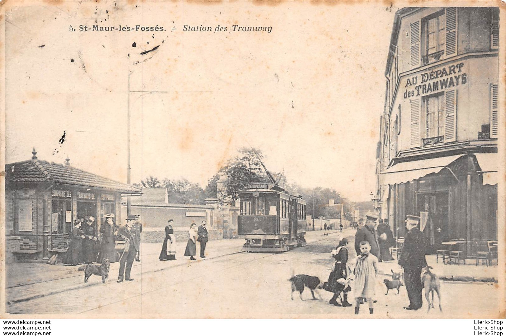 SAINT-MAUR (94) - Station Des Tramway En 1904 - Éditeur Pouydebat - CPA - Saint Maur Des Fosses