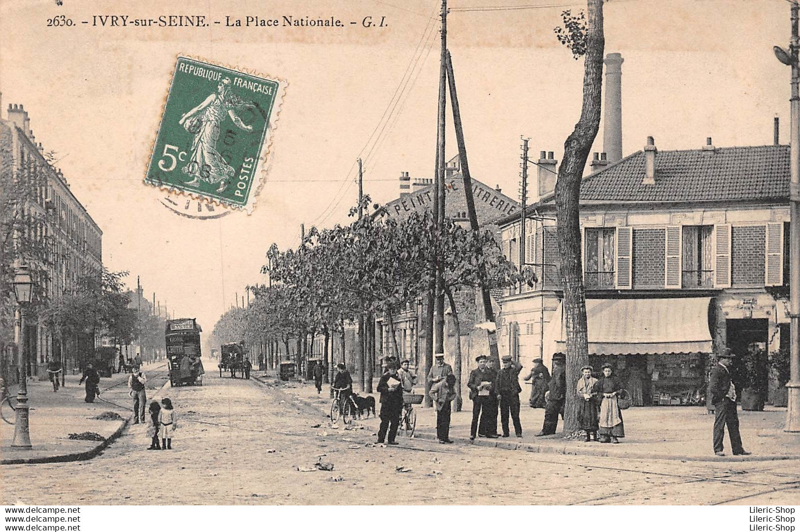 IVRY-SUR-SEINE (94) - La Place Nationale En 1908 - Éditions G.I - CPA - Ivry Sur Seine