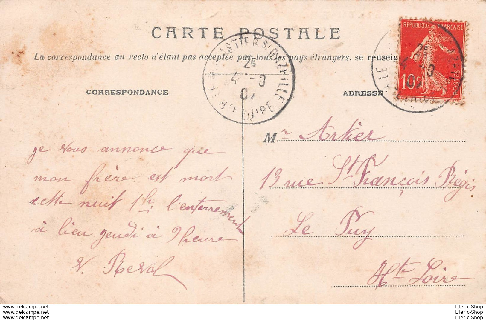 ►SAINT-MAURICE-EN-GOURGOIS◄42►CPA◄1909►ARRIVÉE DU COURRIER - MALLE-POSTE◄►ÉDIT. GIROUD N°220 BIS - Autres & Non Classés