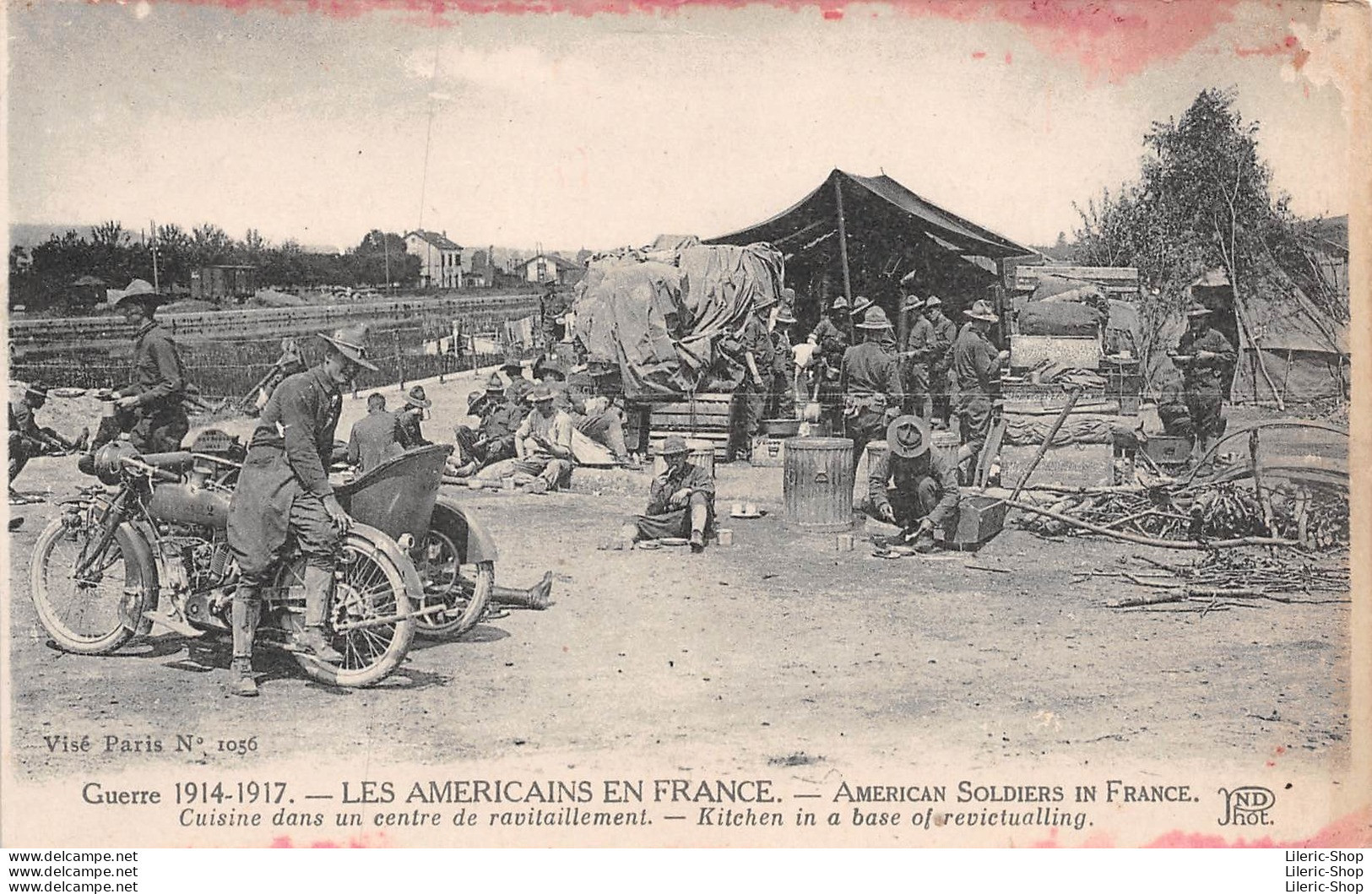 WW1 - Guerre 1914-1917 - Les Américains En France - Cuisine Dans Un Centre De Ravitaillement - Side-car - Éd. ND CPA - Oorlog 1914-18