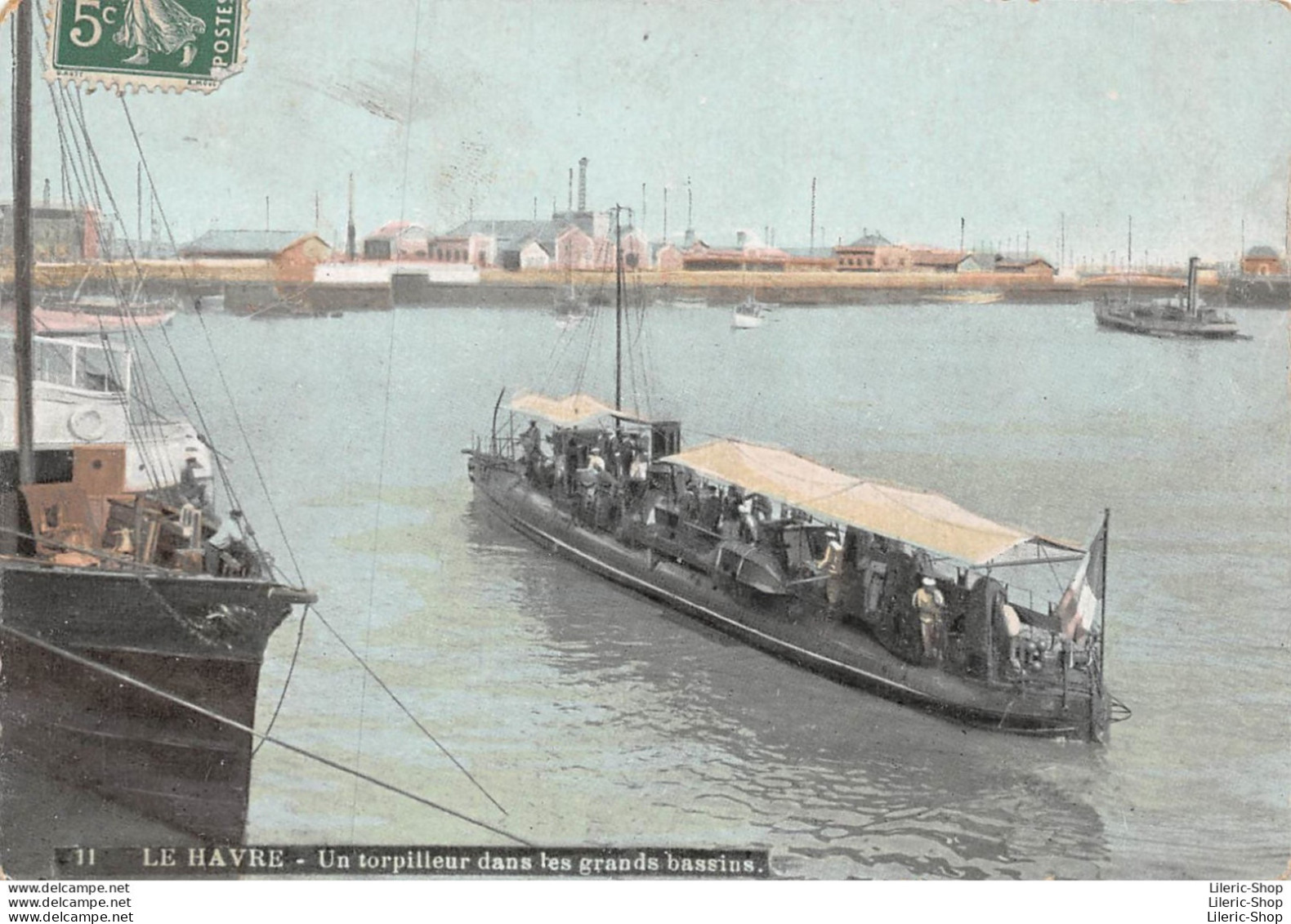 LE HAVRE (76) - Un Torpilleur Dans Les Bassins - Cpa - Harbour