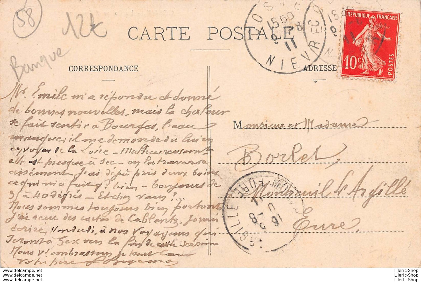 COSNE (58) - La Caisse D'Épargne En 1911 - Didier éditeur, Cosne - Cpa - Cosne Cours Sur Loire