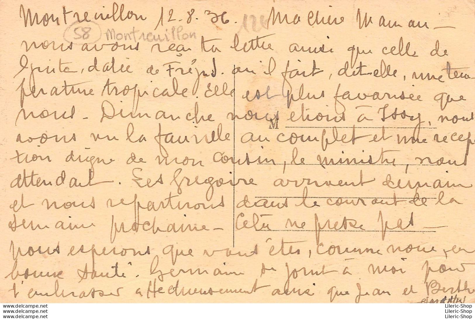 MONTREUILLON (58) - Travaux Champêtres En 1936 - Attelage Morvan - Collection Roubé Cpa - Andere & Zonder Classificatie