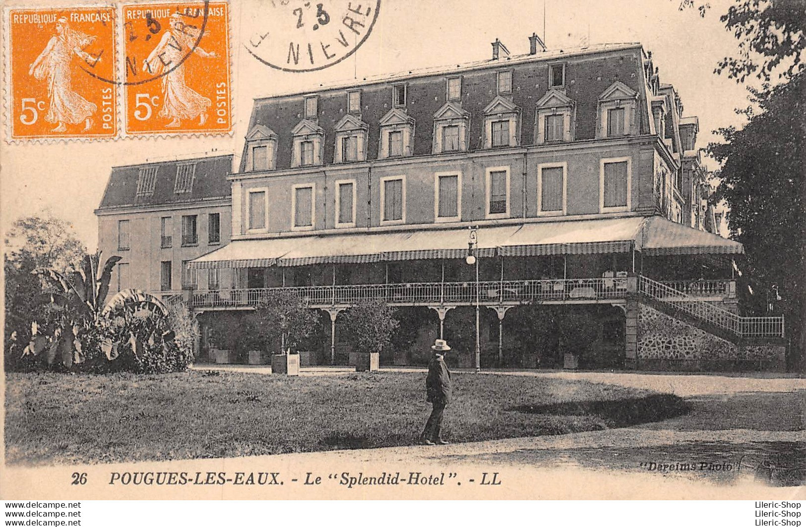 POUGUES-LES-EAUX (58) -  Le Splendid-Hôtel En 1923 - Éditions LL N°26 Cpa - Pougues Les Eaux