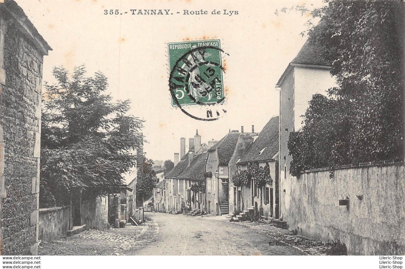 TANNAY (58) - Route De Lys - E. Goulet, Libraire-Éditeur à Clamecy - Cpa - Tannay