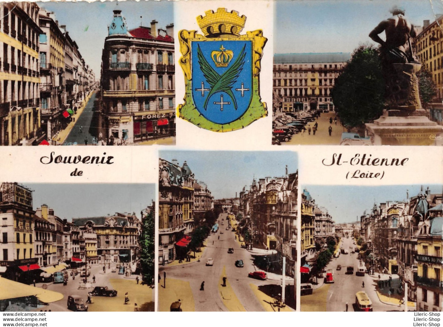 Souvenir De Saint-Étienne (42) - Multi-vues- Éditions Combier - 1956 Cpsm - Saint Etienne