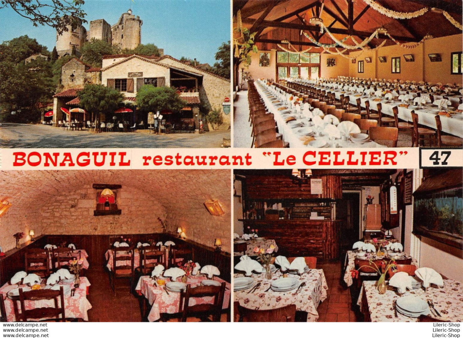 Bonaguil (47) - Restaurant "Le Cellier" - Bar-Tabacs-Restaurant - Propr. M. Mme R. Mazet -Éditions Apa-Poux - Cpsm - Autres & Non Classés