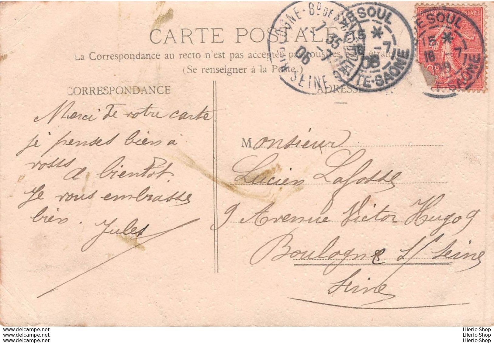 CPA 70 (Haute Saône) / VESOUL / PLACE DU MARCHE Cachet De La Poste 1906 - Vesoul