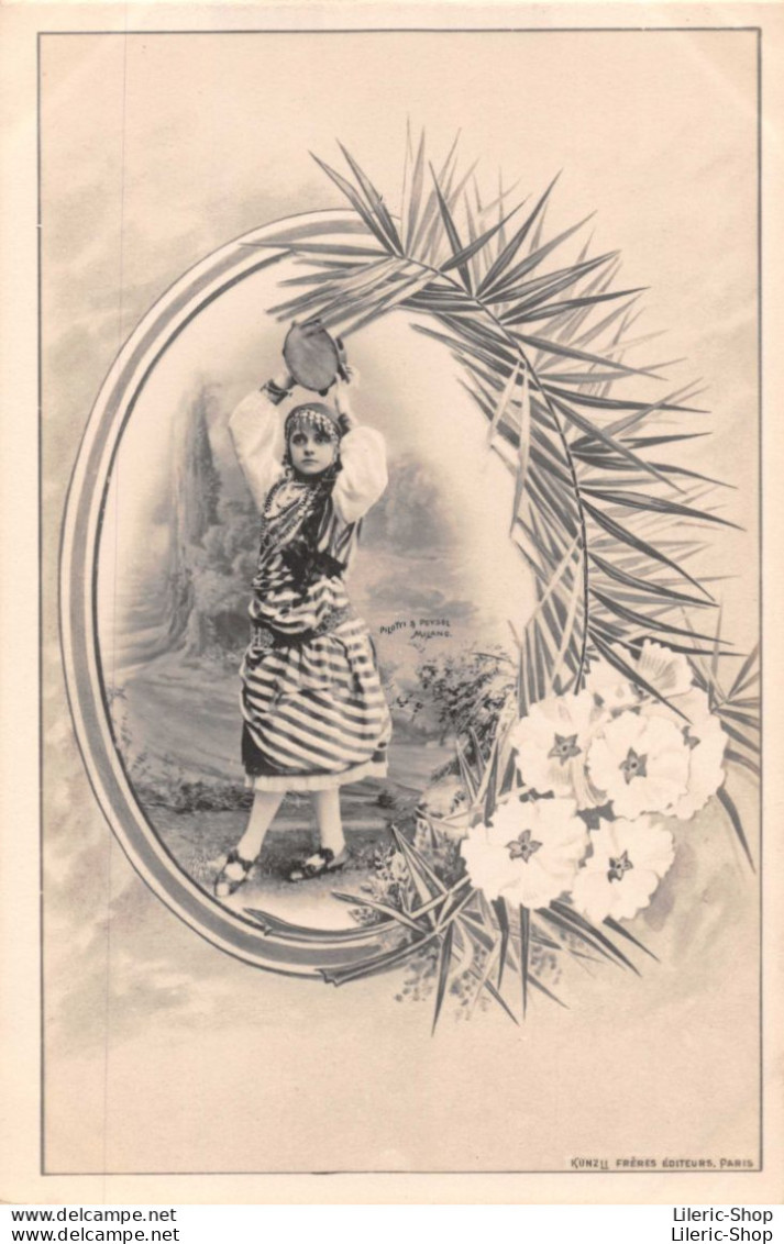 Art Nouveau - Photographes Pilotti & Poysel - Portrait De Fillette Jouant Du  Tambourin - Kunzli Frères éditeurs - CPR - Portraits