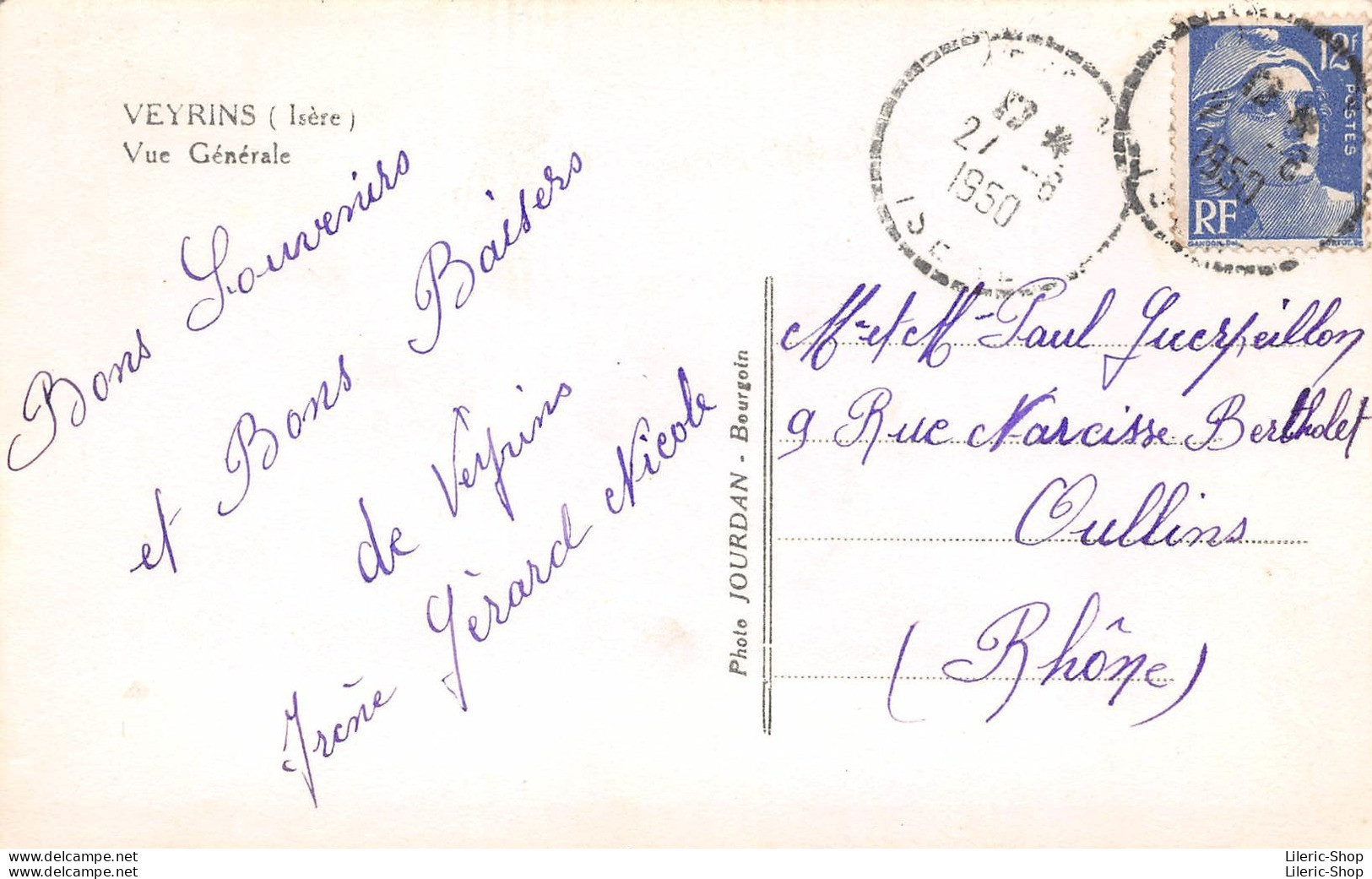 Veyrins (38) - Vue Générale - Photo Jourdan - Bourgoin - 1950 CPSM PF - Autres & Non Classés